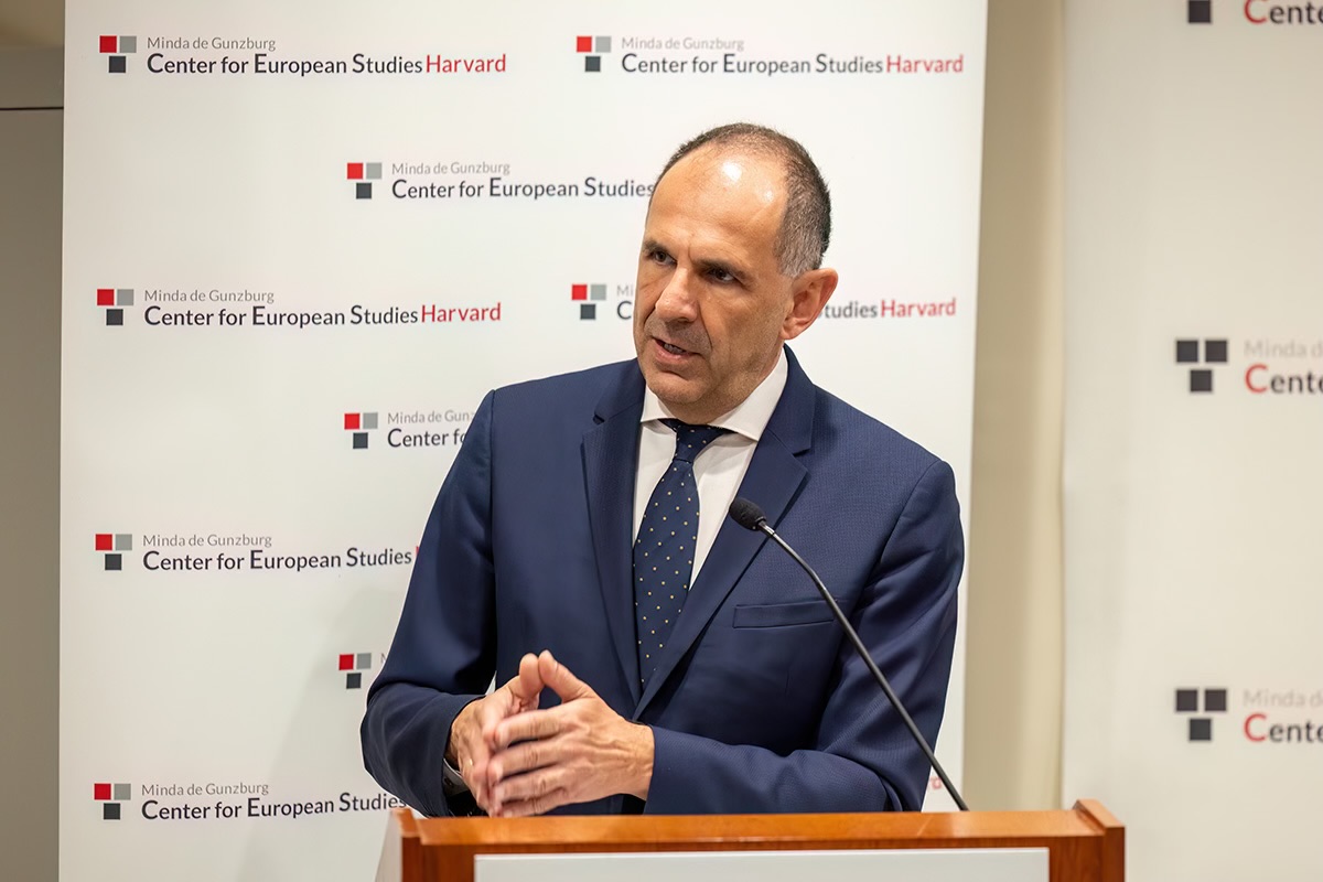 Minister of Foreign Affairs, George Gerapetritis’ addresses the Center for European Studies at Harvard University in Boston and draws attention to five major challenges