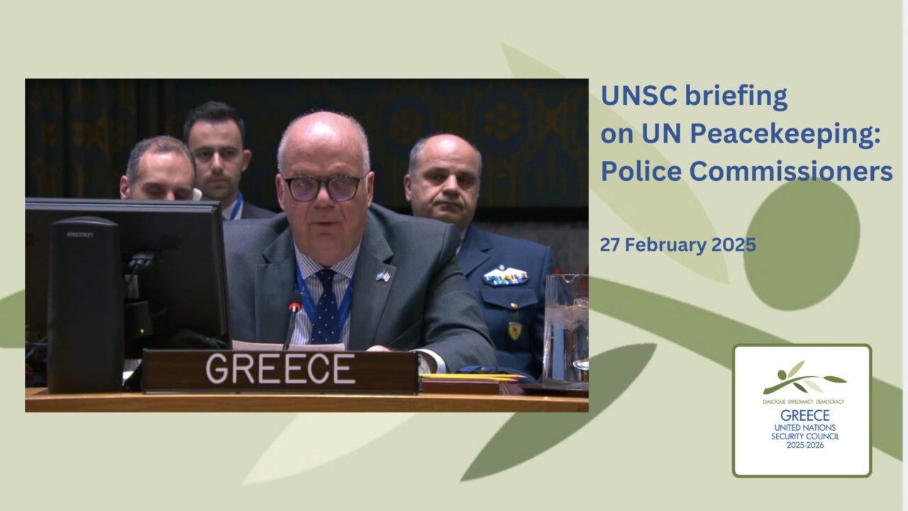 United Nations Security Council briefing on UN Peacekeeping: Police ...