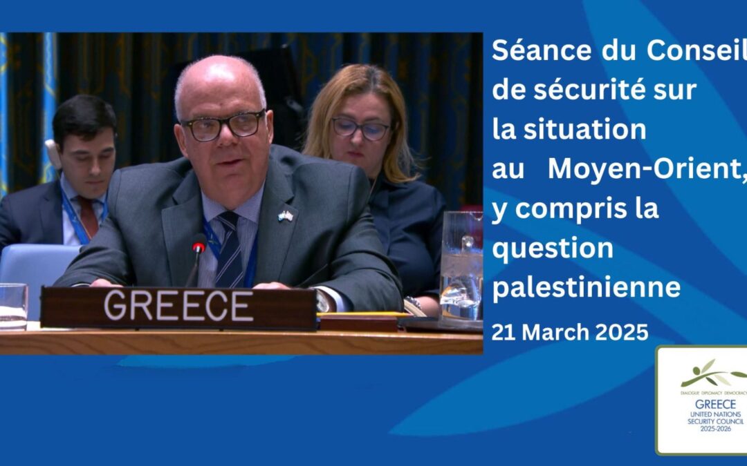 Séance du Conseil de sécurité sur la situation au Moyen-Orient, y compris la question palestinienne