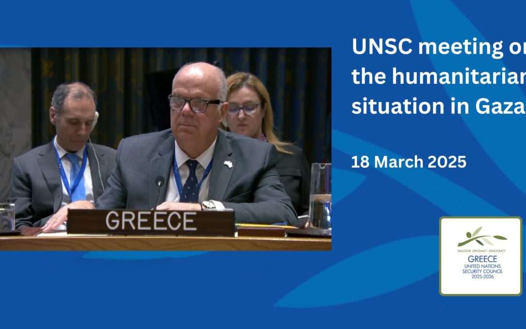 UN Security Council meeting on the Situation in the Middle East, including the Palestinian Question (Humanitarian Situation in Gaza)