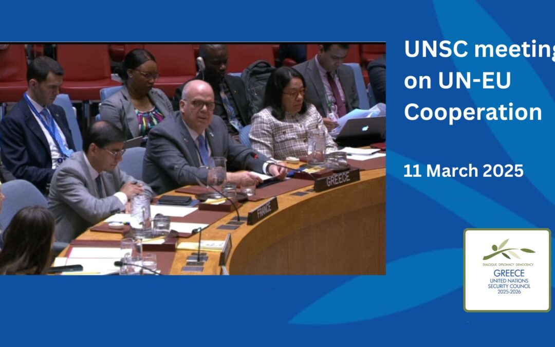 UN Security Council meeting on the Cooperation between the United Nations and regional and subregional organizations in maintaining international peace and security (European Union)