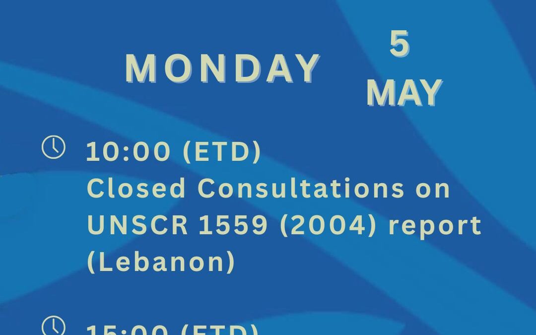 UNSC Programme of Work – 5 May 2025
