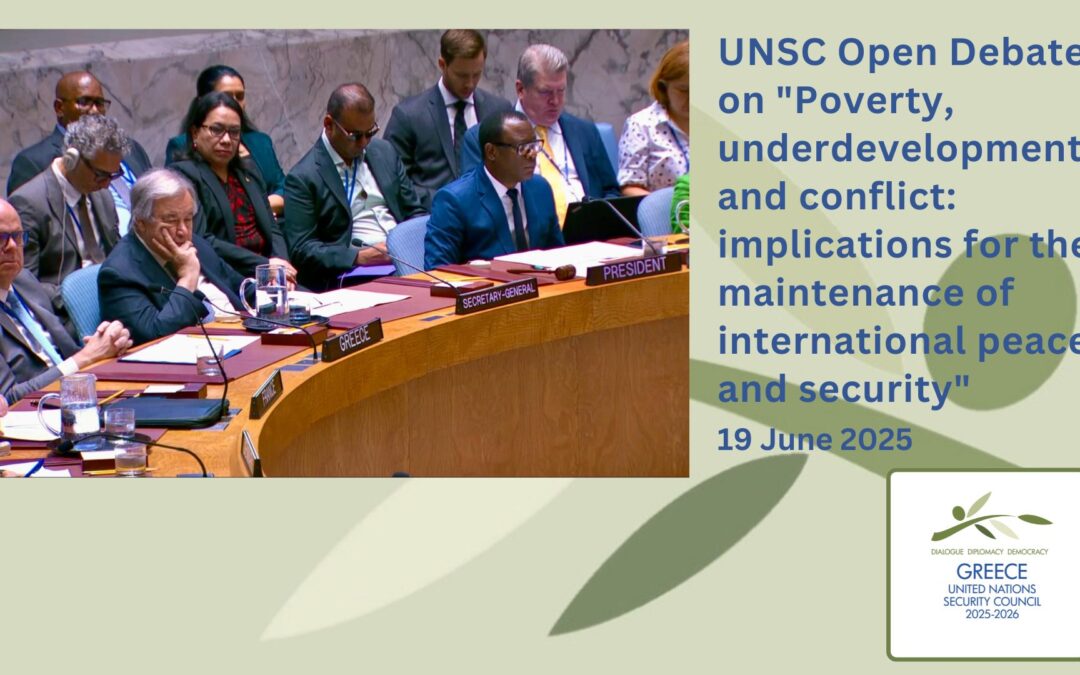 UNSC Open Debate on “Poverty, Underdevelopment and Conflict”