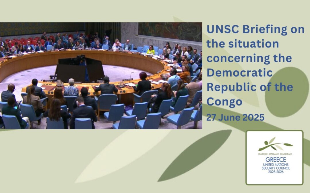 UNSC meeting on the situation in the Democratic Republic of the Congο