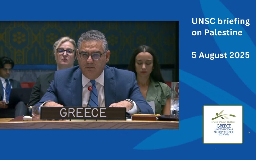 UN Security Council briefing on the situation in the Middle East, including the Palestinian question