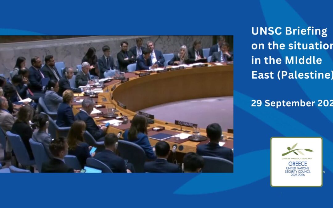 UN Security Council Briefing on the situation in the Middle East, including the Palestinian Question