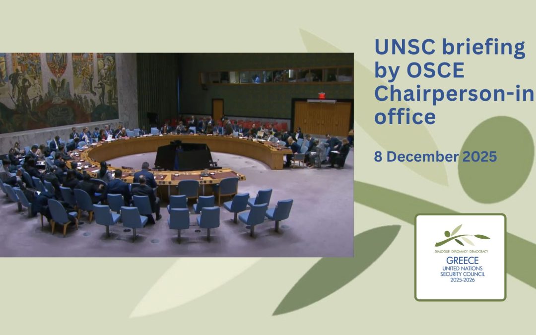 Ενημέρωση του Συμβουλίου Ασφαλείας του ΟΗΕ από την προεδρεύουσα του ΟΑΣΕ Υπουργό Εξωτερικών της Φινλανδίας