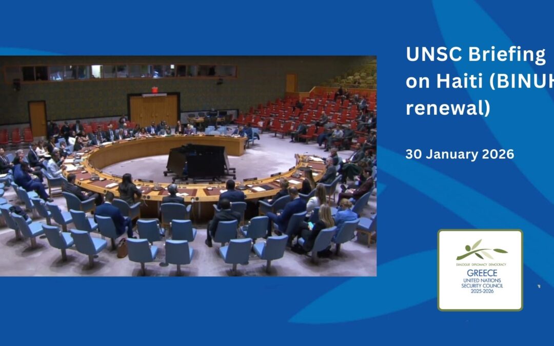 Ενημέρωση του Συμβουλίου Ασφαλείας του ΟΗΕ για την κατάσταση στην Αϊτή (ανανέωση της εντολής της BINUH)