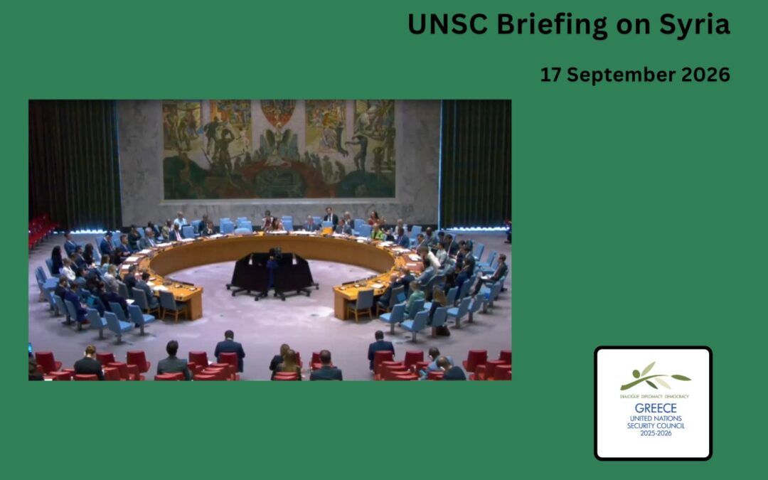 UN Security Council Briefing on the Situation in the Middle East (Syria)
